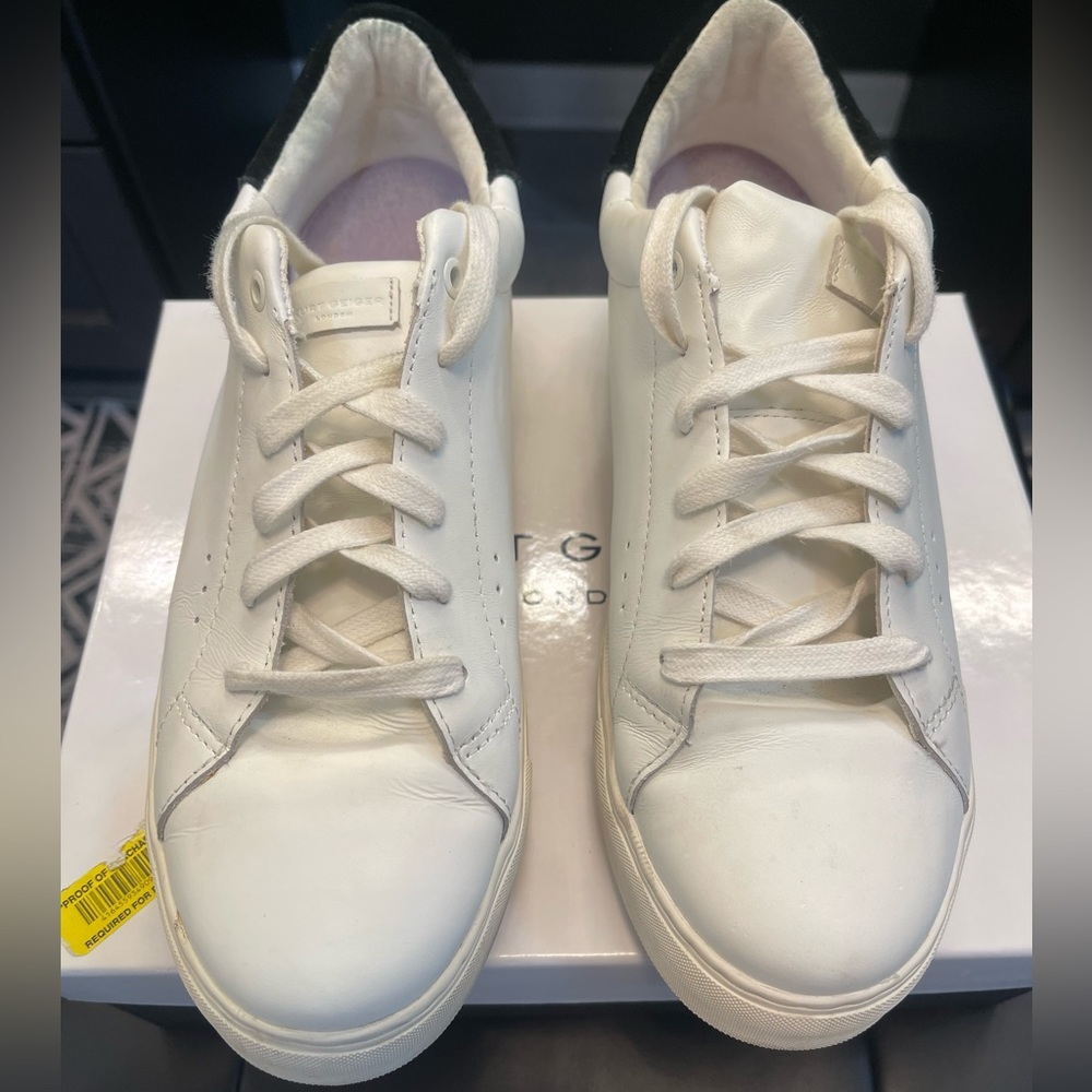 Kurt Geiger white leather trainers